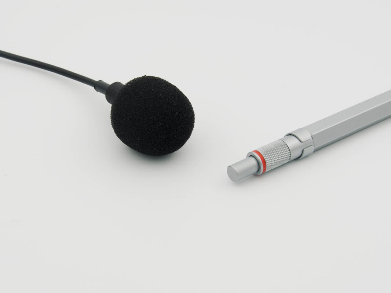 Prutka omnidirectional mono XLR microphone - detailed view of the wind protection