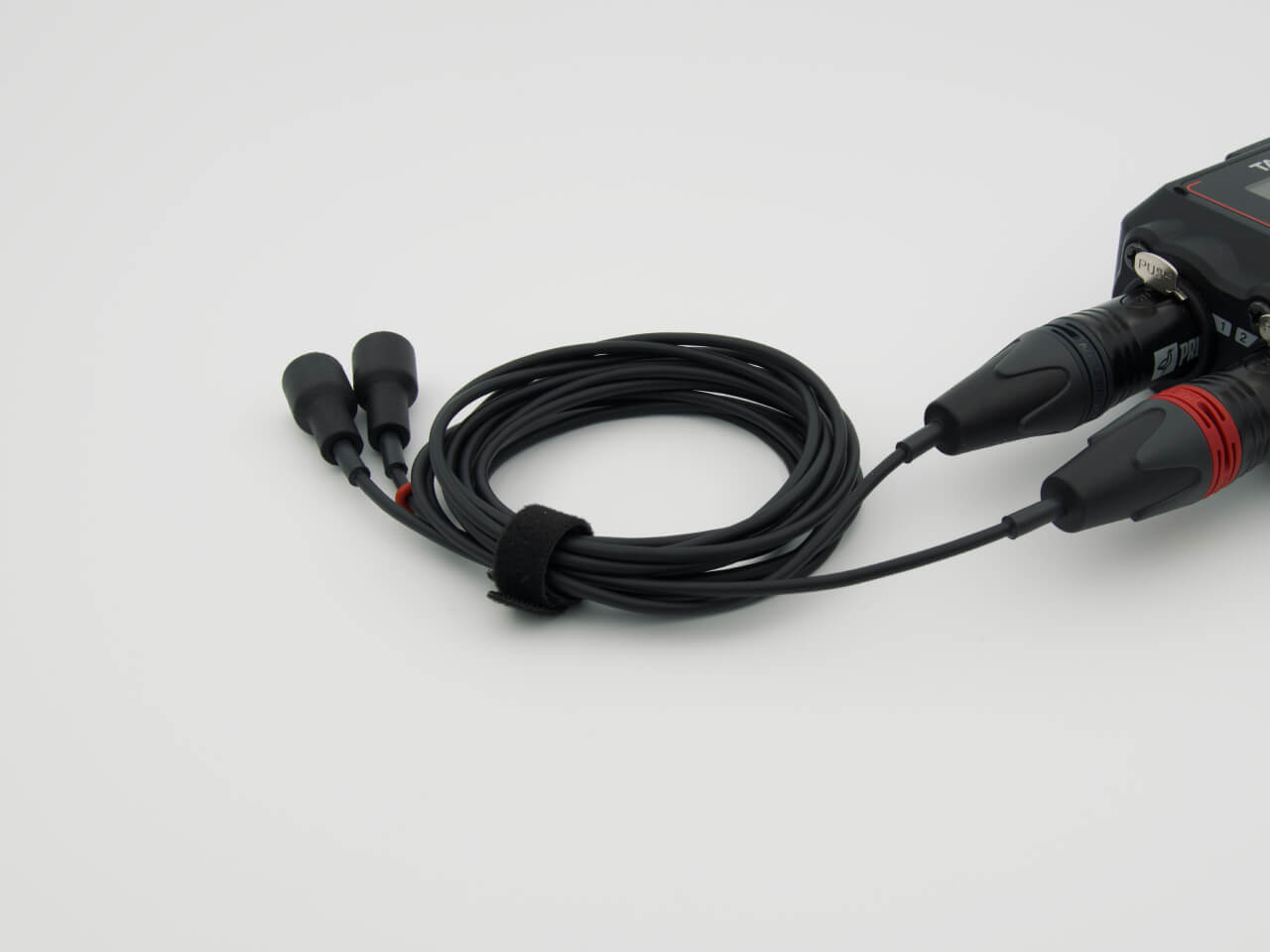 Prutka omnidirectional stereo XLR microphone - plugged into a recorder